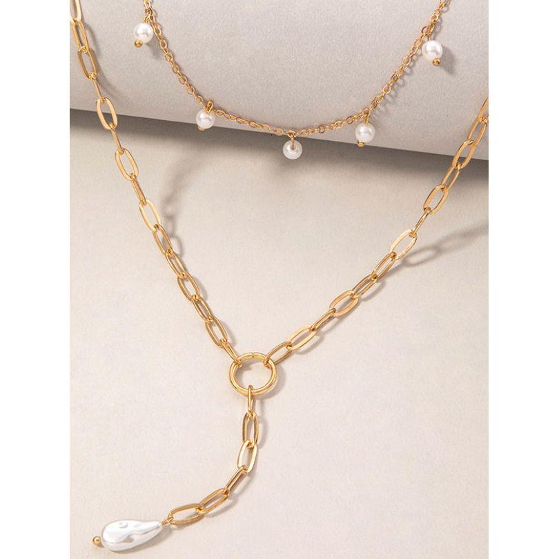 Styli Long Drop Layered Necklace-women-watchesandjewellery-jewellery-necklacesandpendants-image-2