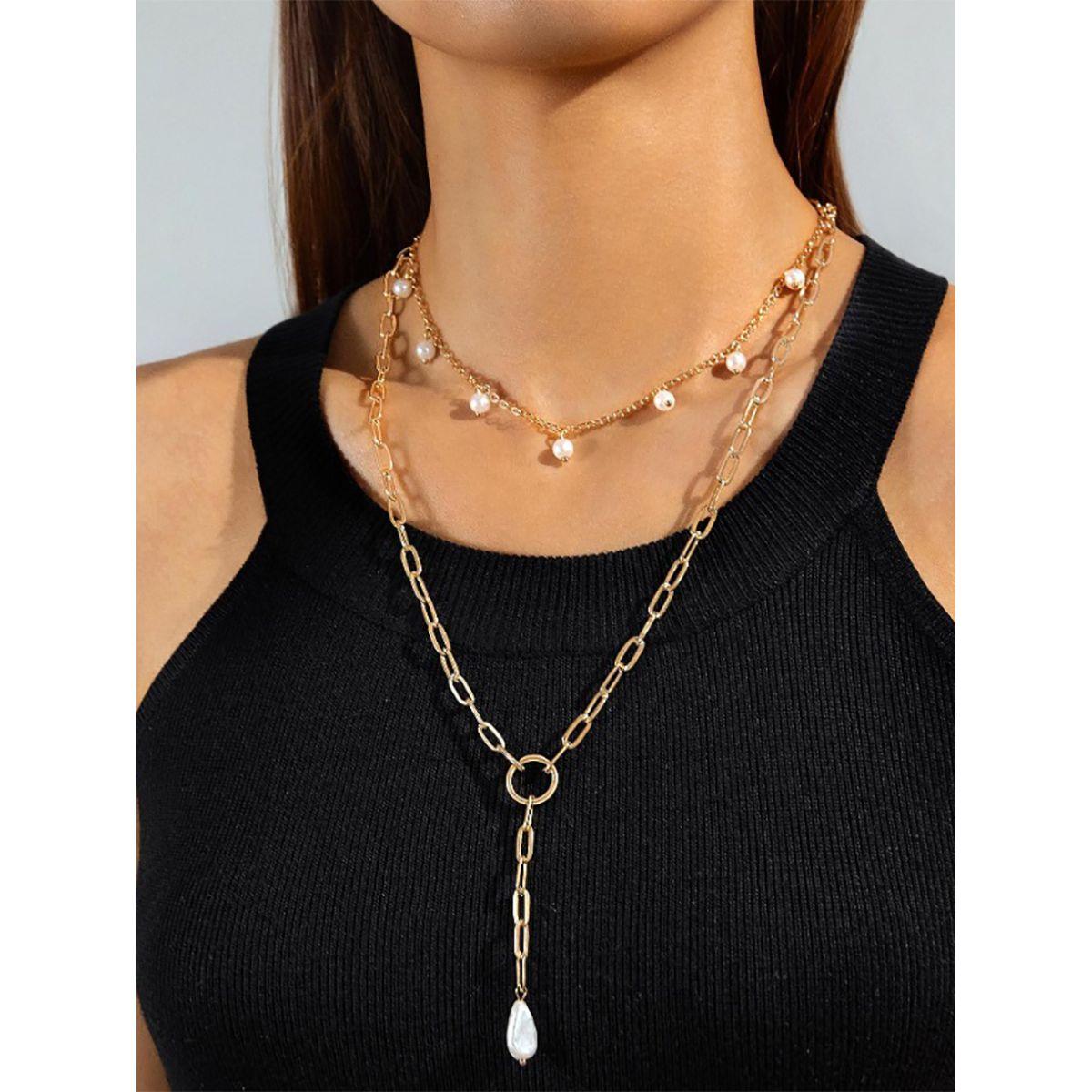 Styli Long Drop Layered Necklace-women-watchesandjewellery-jewellery-necklacesandpendants-image-3