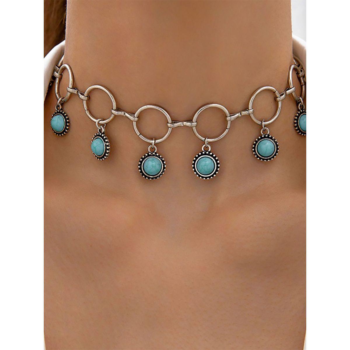 Styli Vintage Drop Design Choker Necklace-women-watchesandjewellery-jewellery-necklacesandpendants-image-5