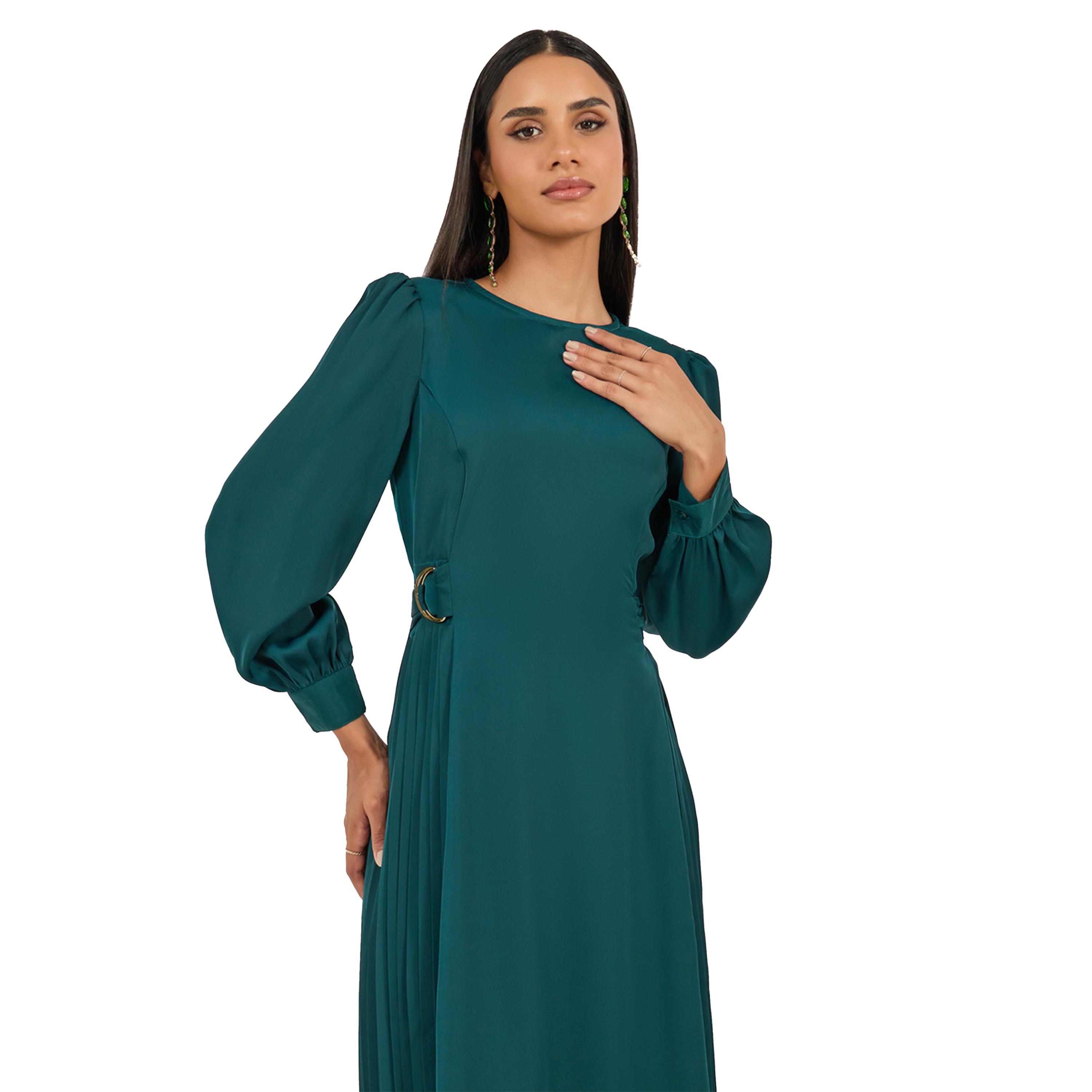 ستايلي - فستان ماكسي بأكمام منفوخة على شكل حرف A-women-clothing-dresses-image-3