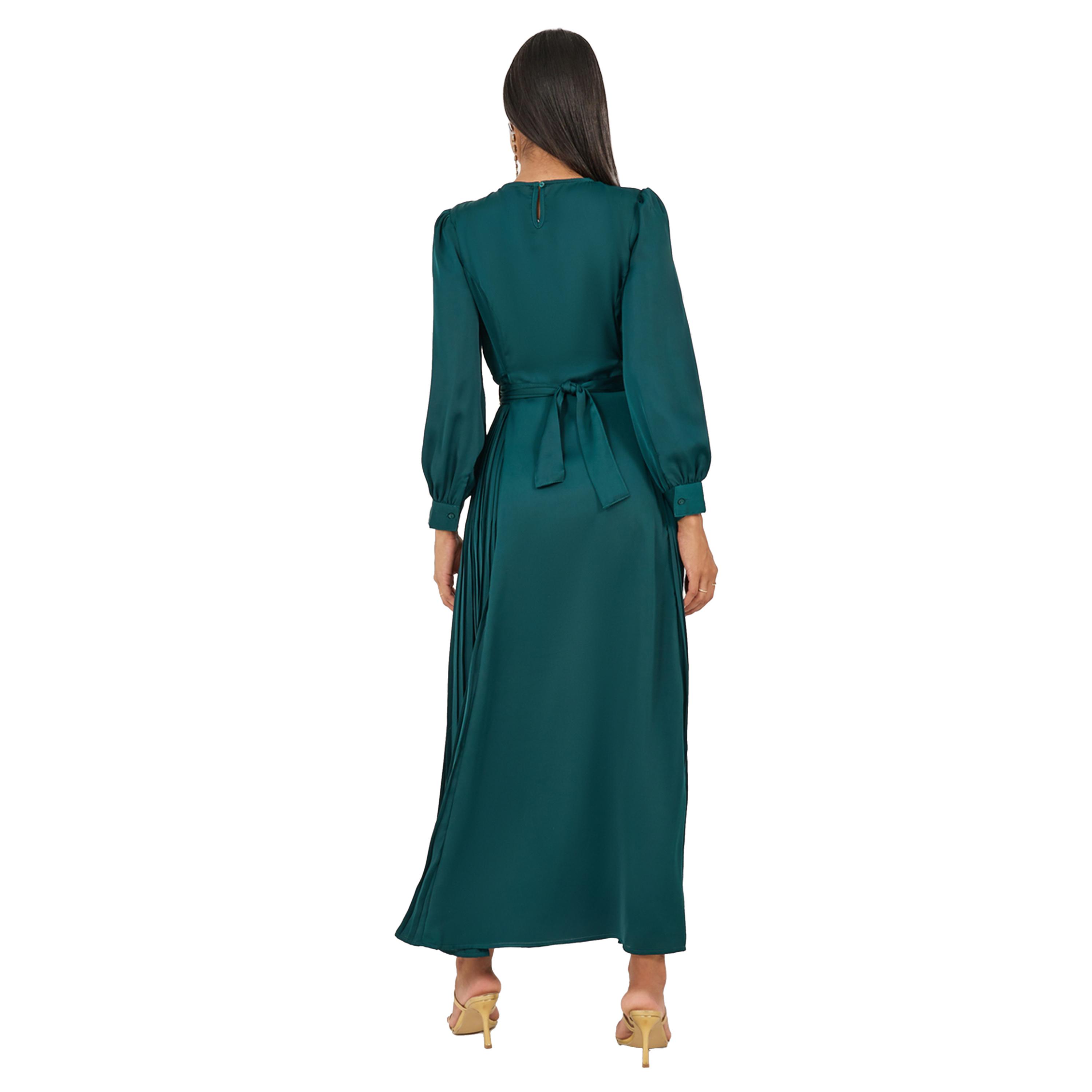 ستايلي - فستان ماكسي بأكمام منفوخة على شكل حرف A-women-clothing-dresses-image-5