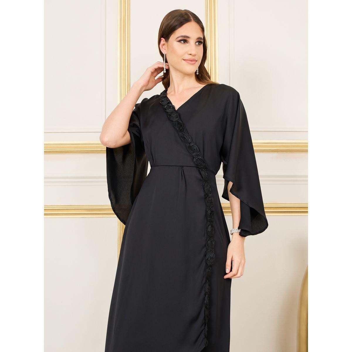 فستان طويل بحافة غير متماثلة الطول-women-clothing-dresses-image-2