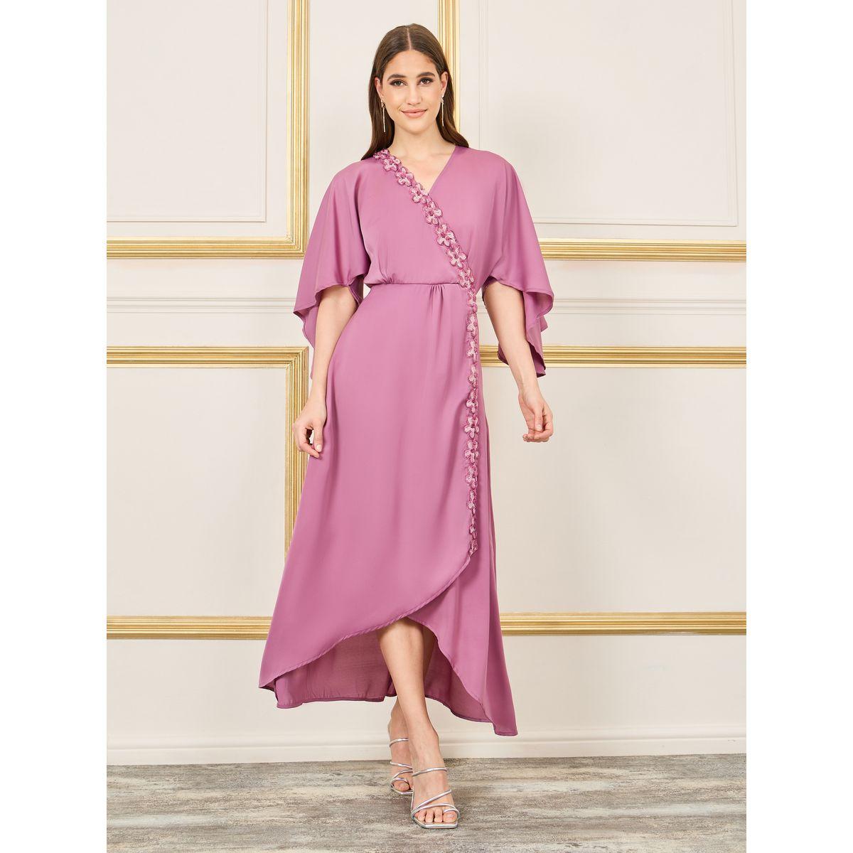فستان طويل بحافة غير متماثلة الطول-women-clothing-dresses-image-1