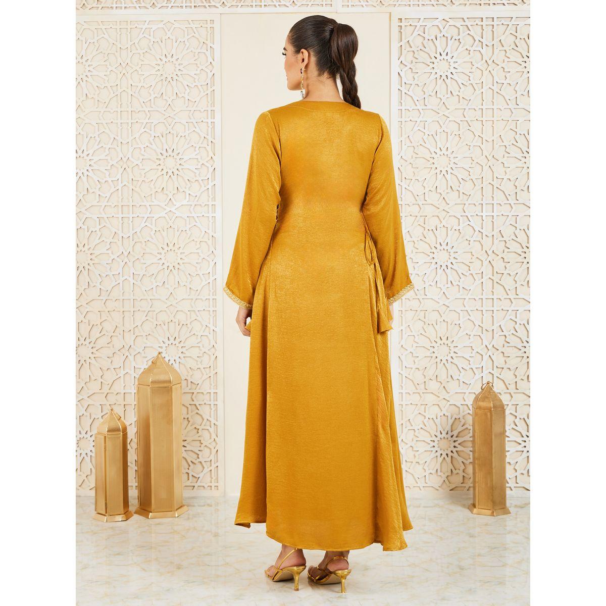 جلابية ساتان بتفاصيل دانتيل مع أربطة-women-arabicclothing-jalabiyas-image-4