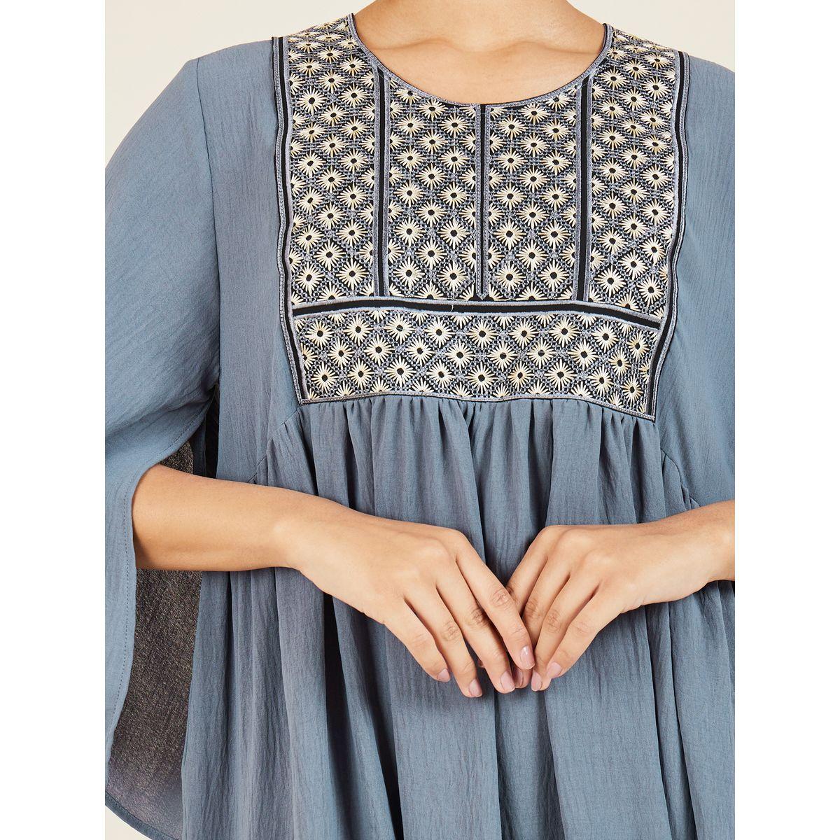 Styli Embroidered Cape Sleeves Jalabiya-women-arabicclothing-jalabiyas-image-3