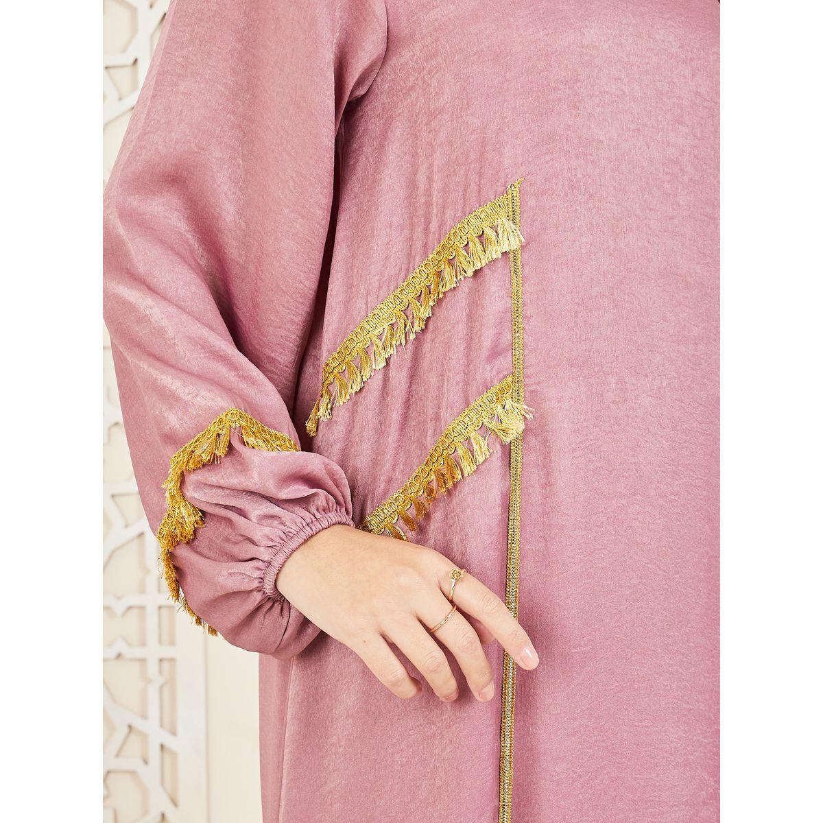 Styli Embroidered Lace Tassel Detail Jalabiya-women-arabicclothing-jalabiyas-image-3