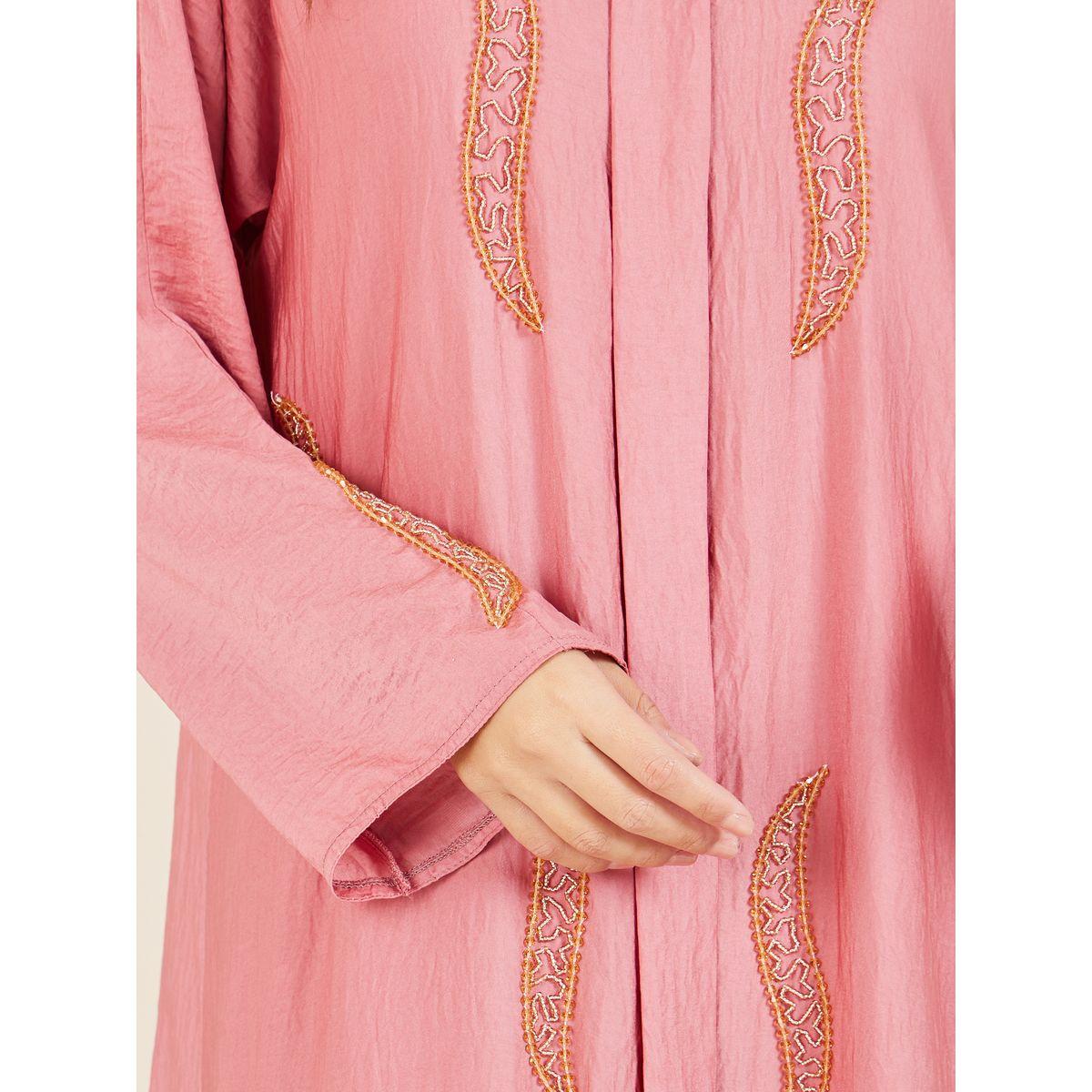 Styli Embellished Self Tie Up Jalabiya-women-arabicclothing-jalabiyas-image-4