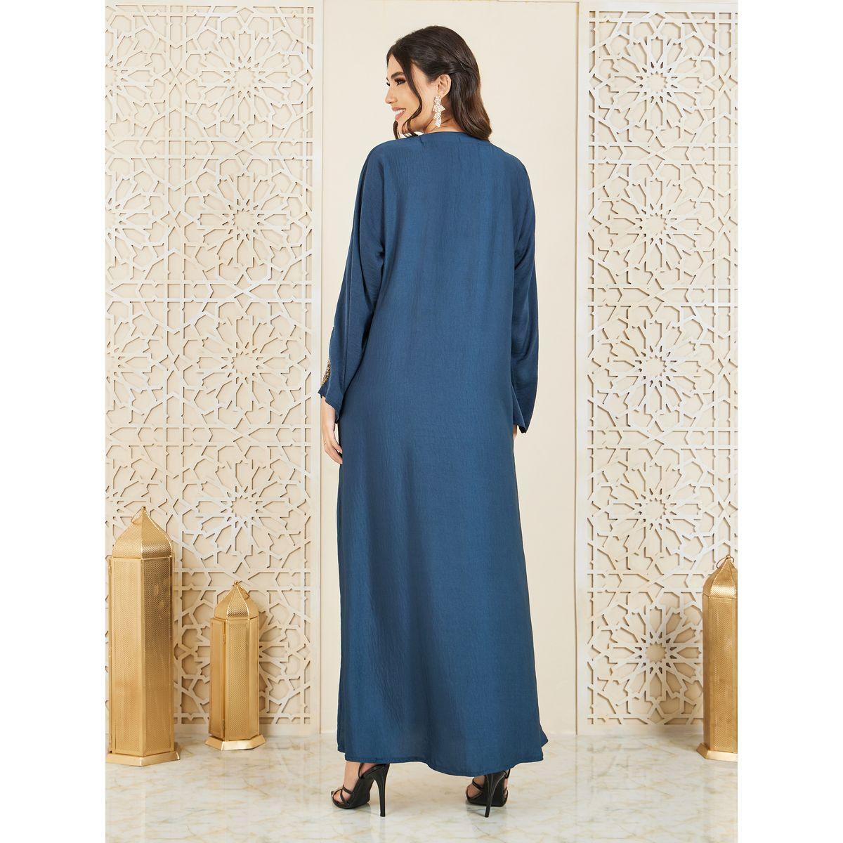 Styli Embellished Self Tie Up Jalabiya-women-arabicclothing-jalabiyas-image-5