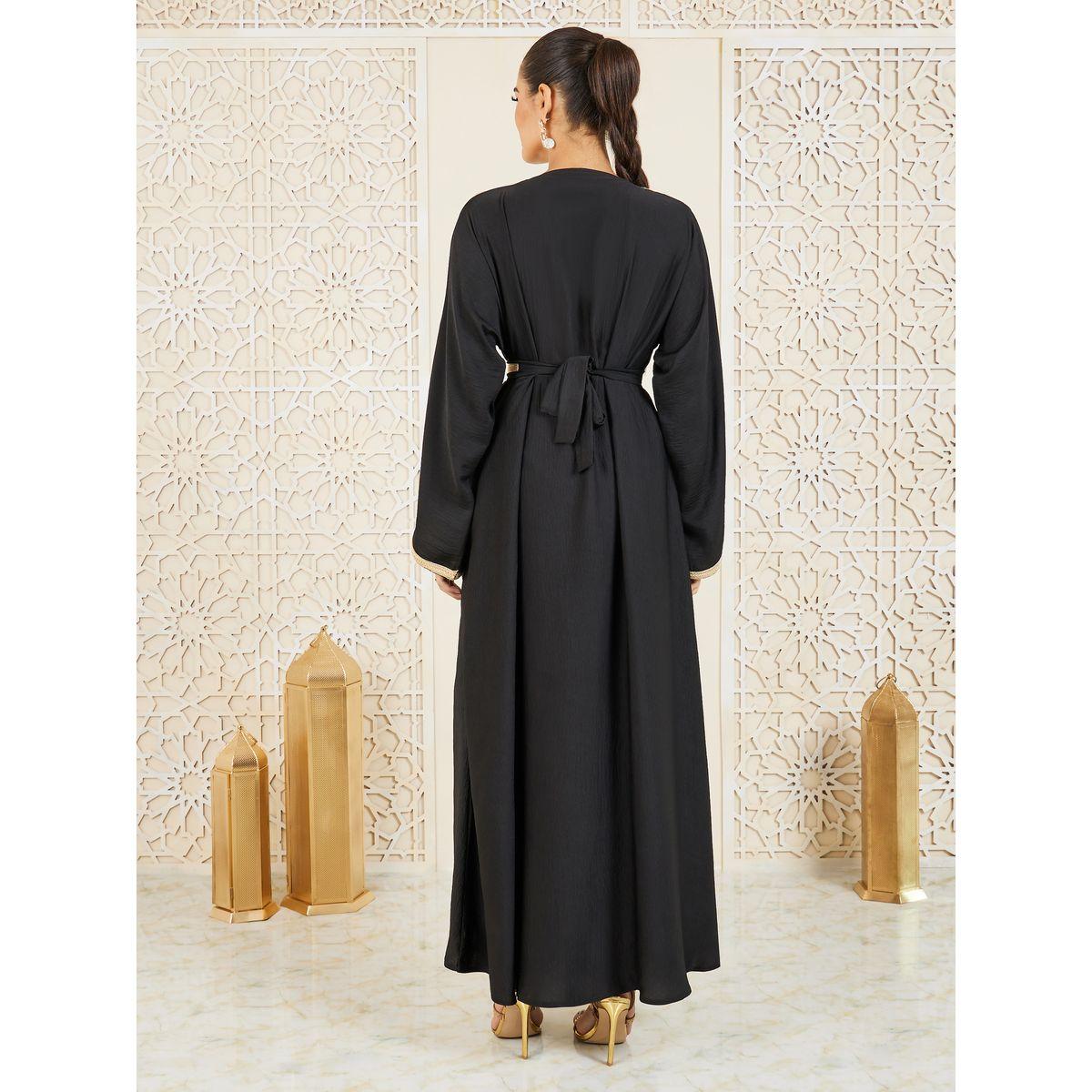 Styli Embroidered Lace Belted Jalabiya-women-arabicclothing-jalabiyas-image-5
