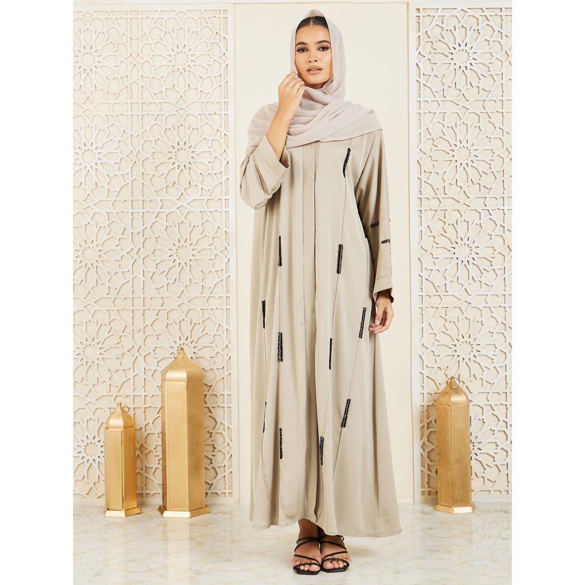 Styli Embellished Beaded Detail Abaya-women-arabicclothing-abayas-image-1