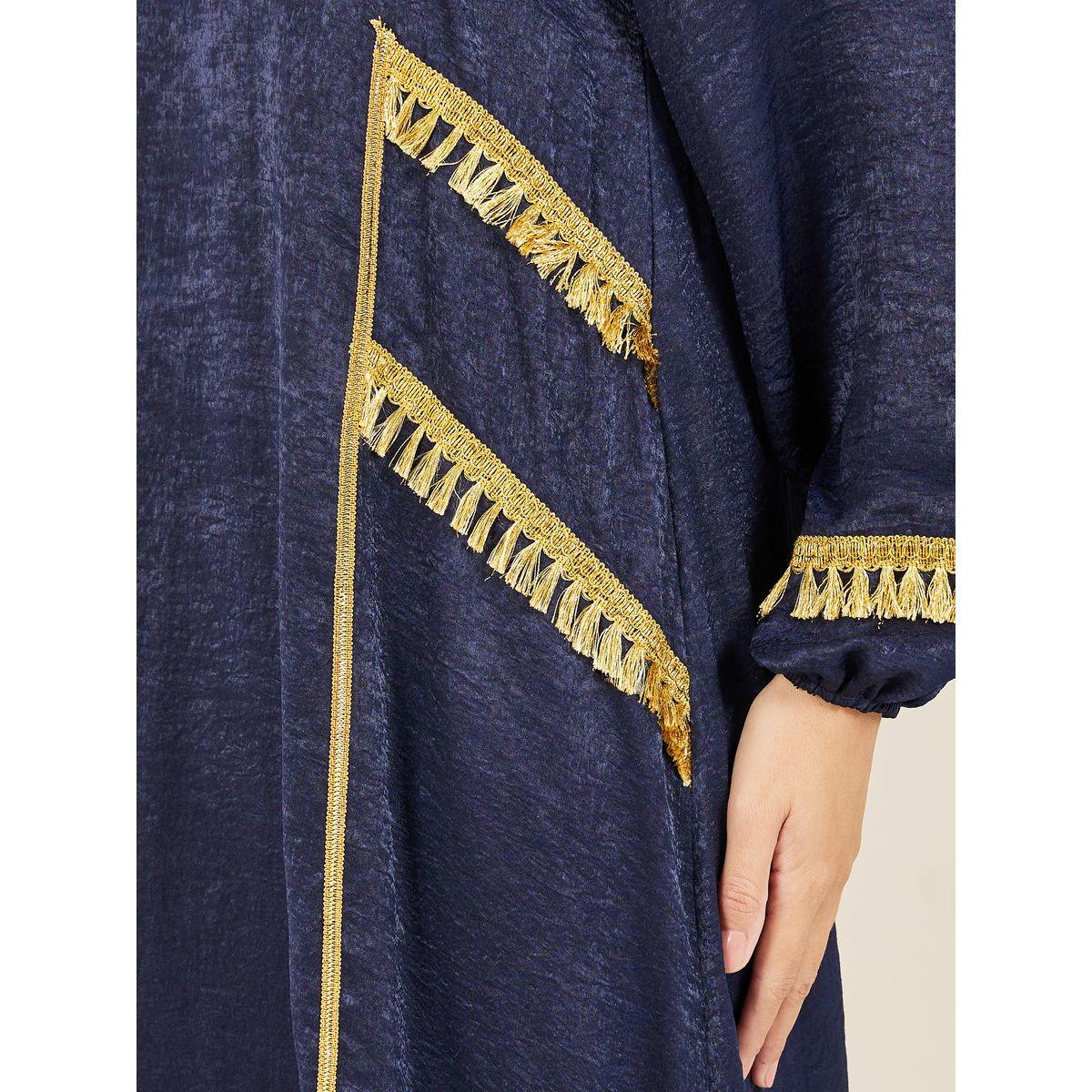 Styli Embroidered Lace Tassel Detail Jalabiya-women-arabicclothing-jalabiyas-image-3