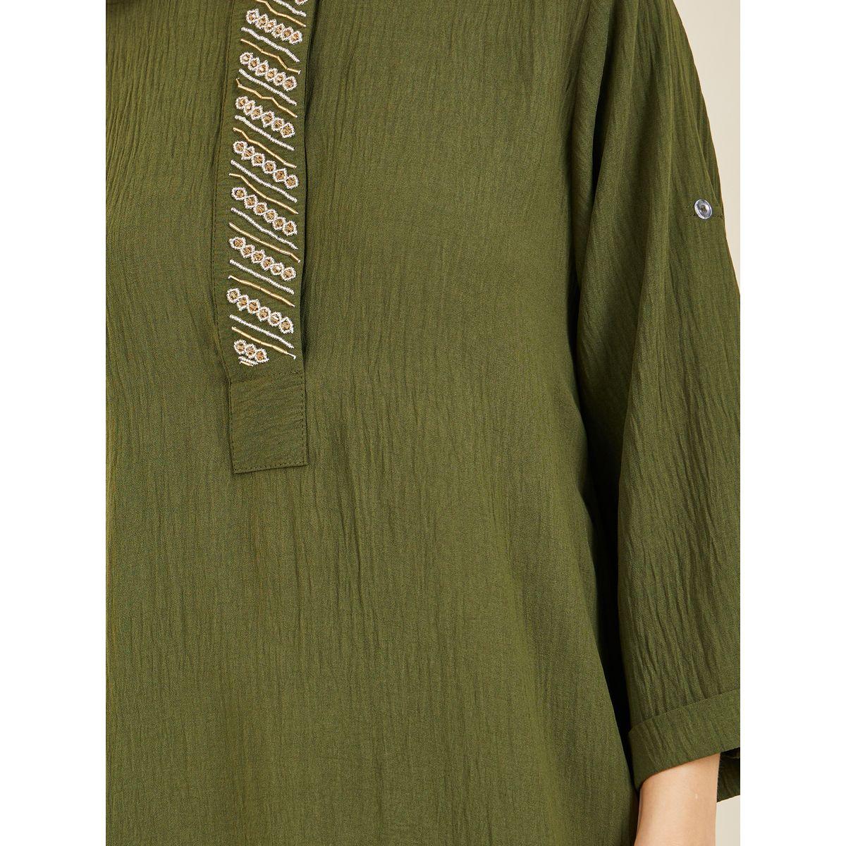 عباية مزينة بالخرز مع اكمام مطوية-women-arabicclothing-jalabiyas-image-4
