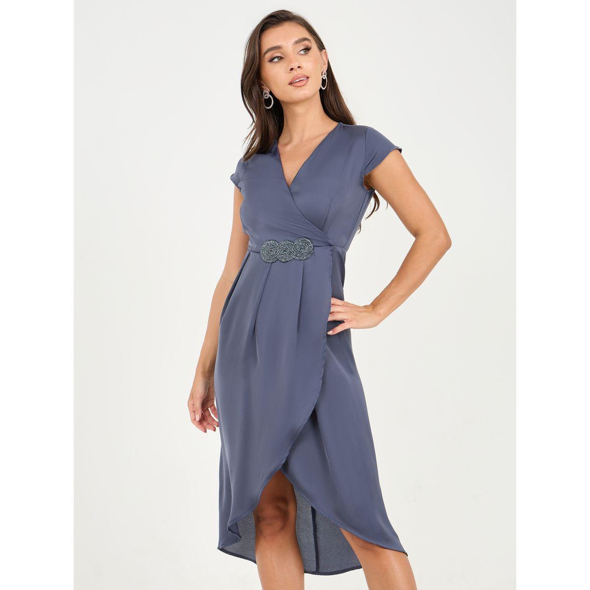 فستان ميدي بحافة غير متماثلة الطول-women-clothing-dresses-image-2