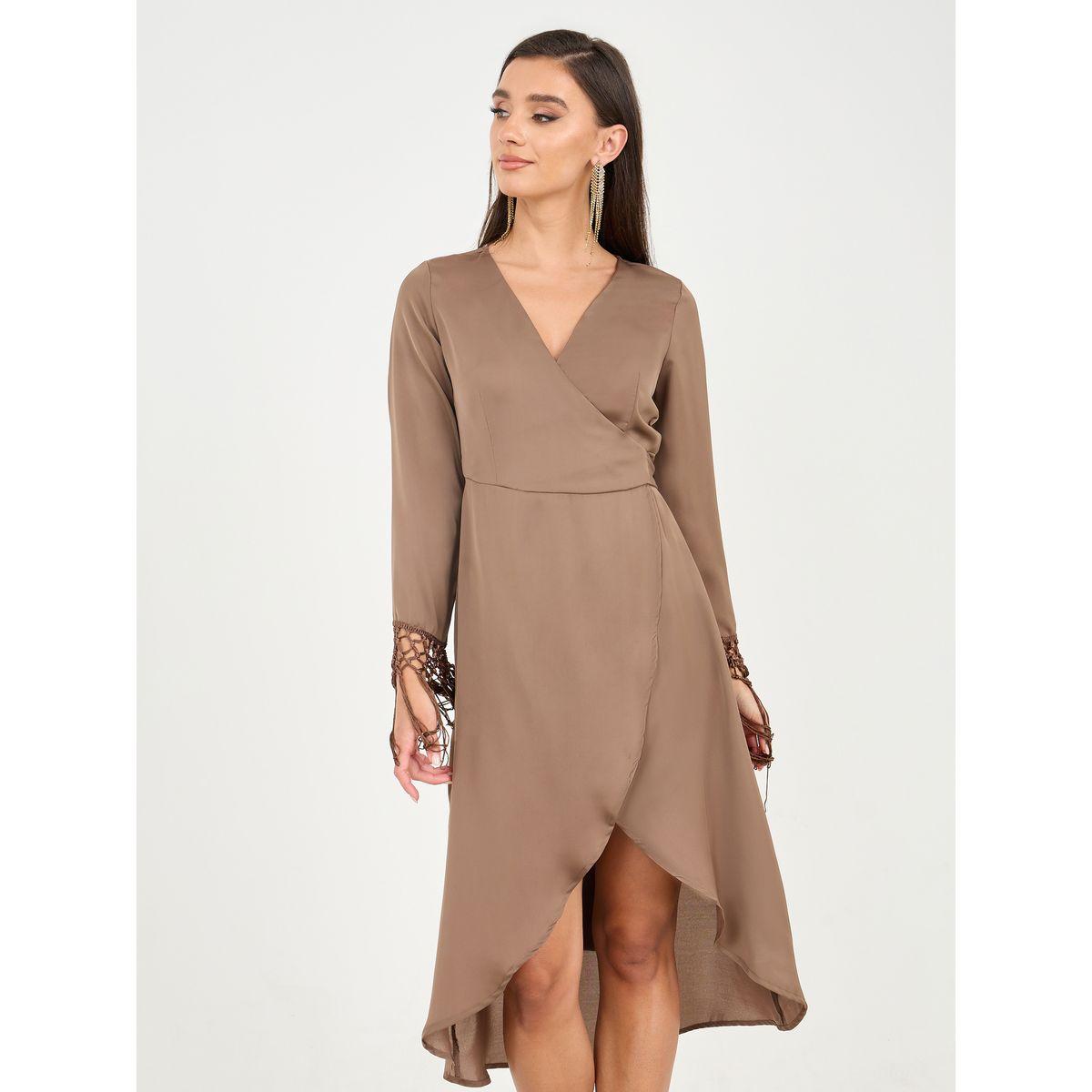 فستان ميدي بنمط لف مع شراشيب-women-clothing-dresses-image-2