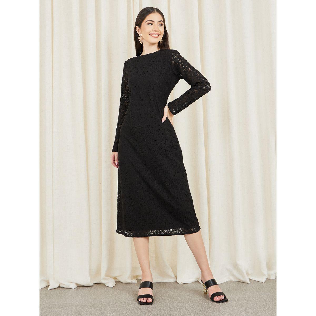 فستان ميدي بتفاصيل دانتيل-women-clothing-dresses-image-1