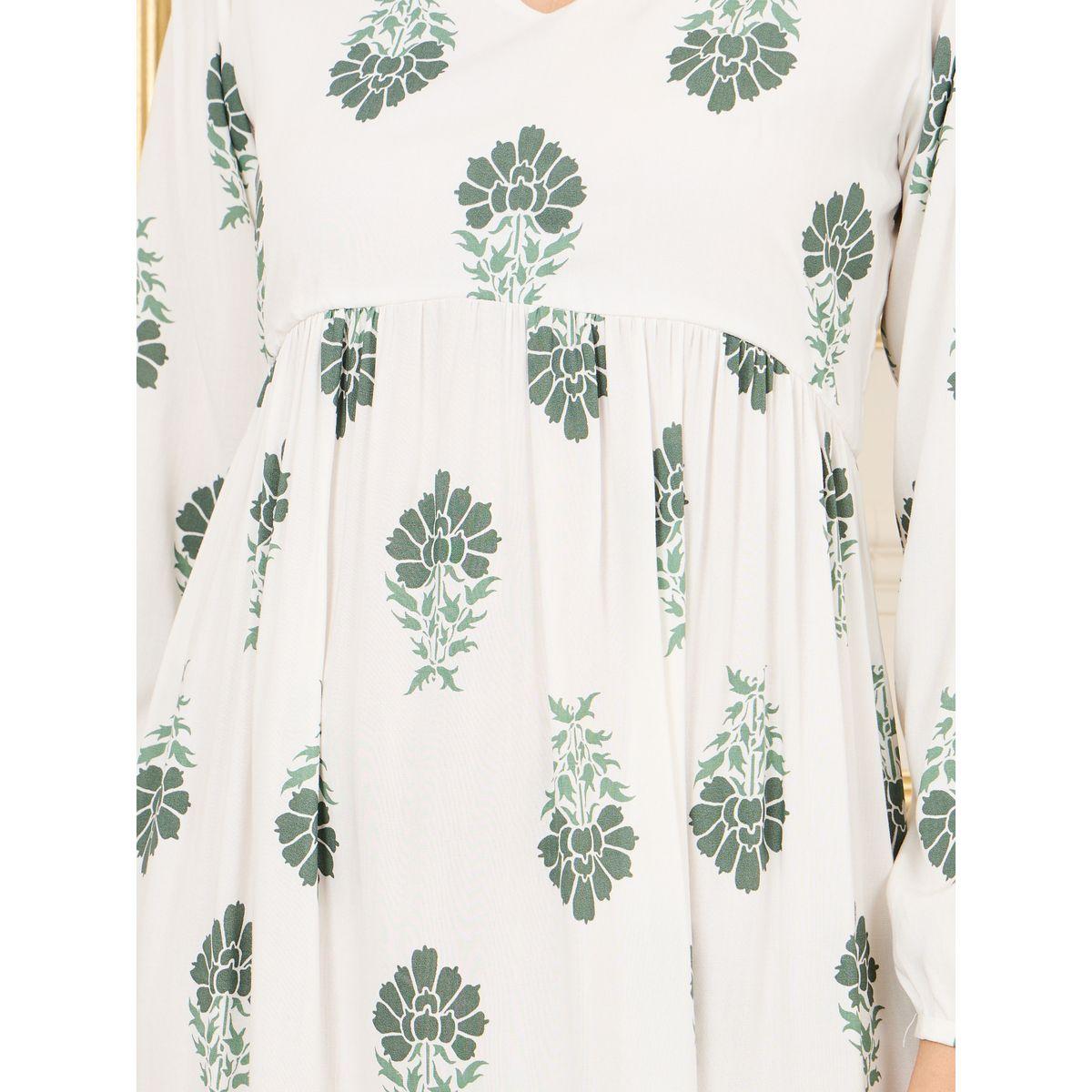 Styli Damask Print Tiered Shift Midi Dress-women-clothing-dresses-image-3