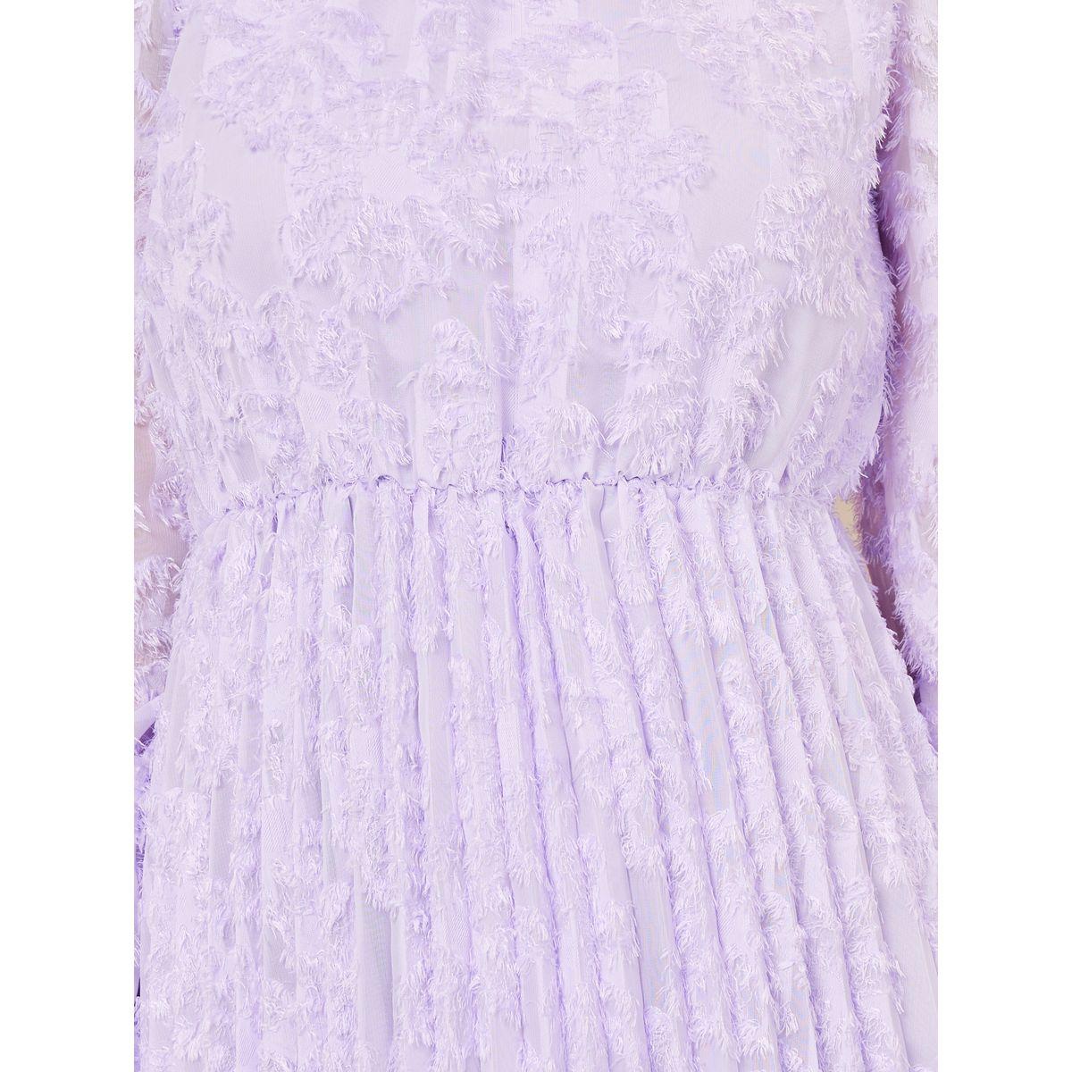 Styli Tassel Texture Pleated Detail A-Line Midi Dress-women-clothing-dresses-image-3