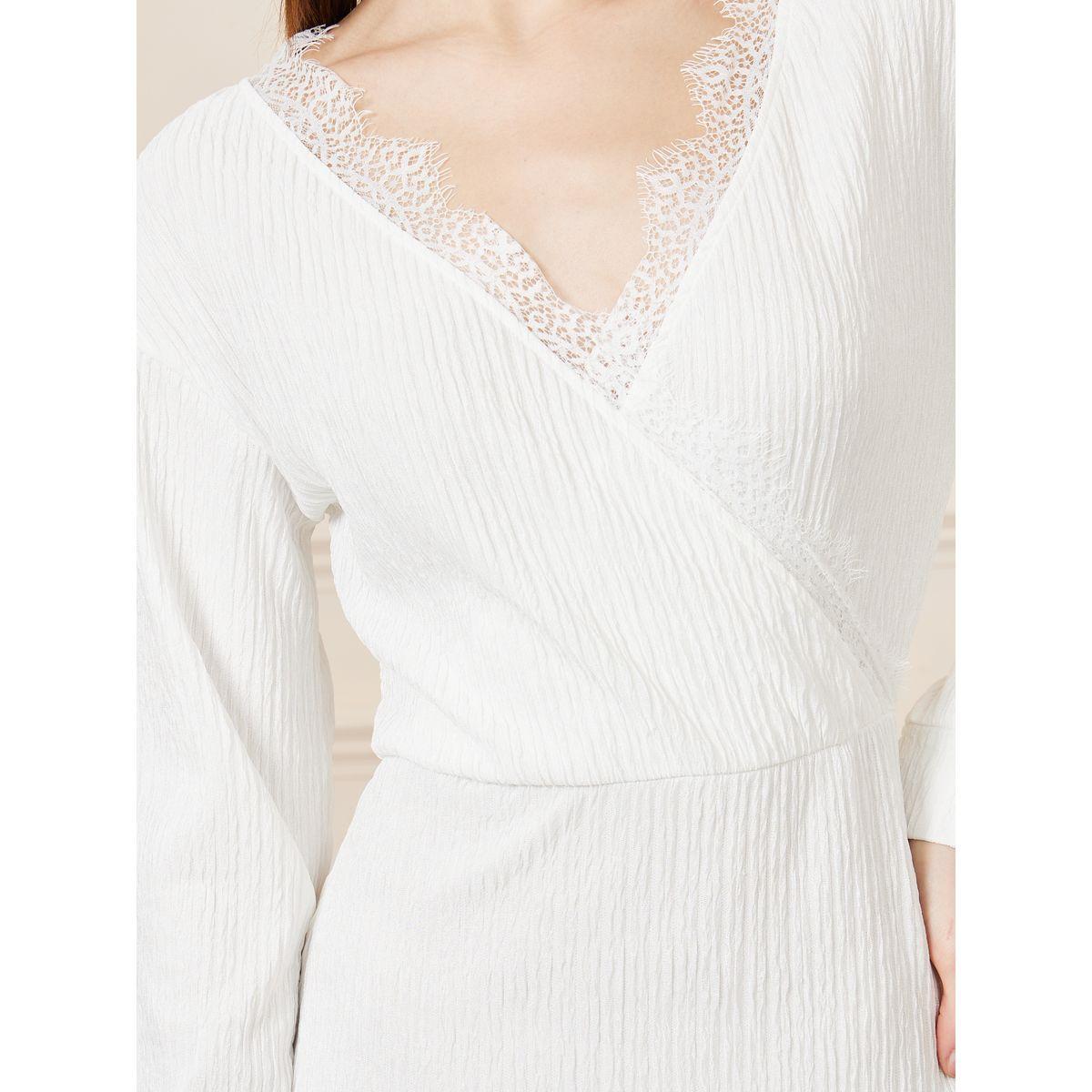 فستان بديكون بتفاصيل بارزة الملمس ودانتيل-women-clothing-dresses-image-3