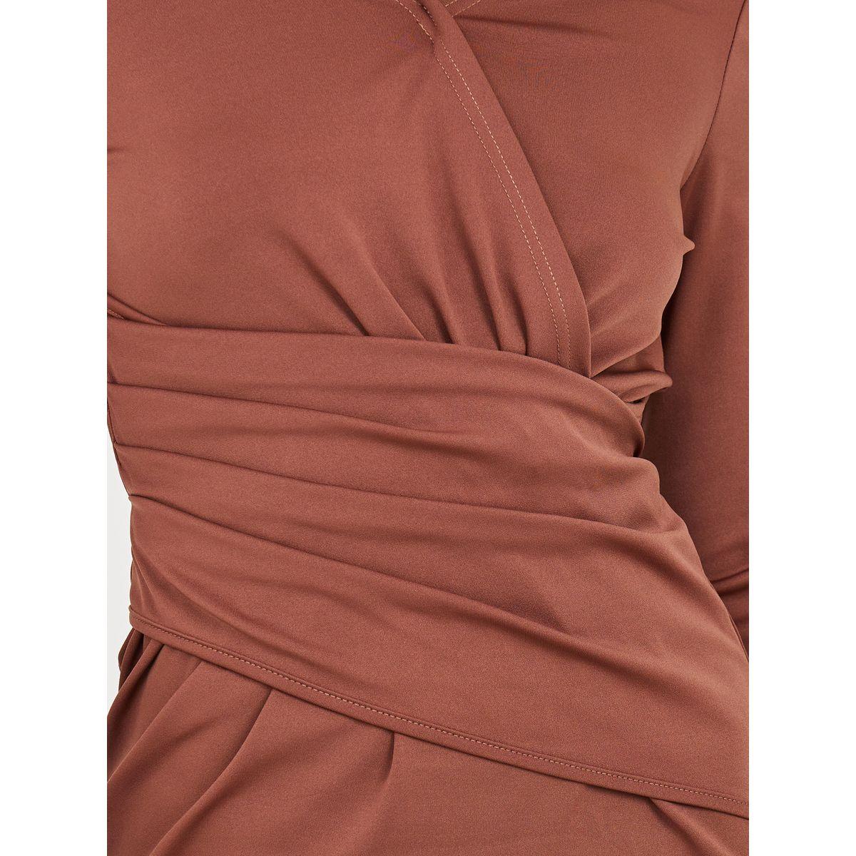 فستان ميدي ضيق بتفاصيل كسرات-women-clothing-dresses-image-3