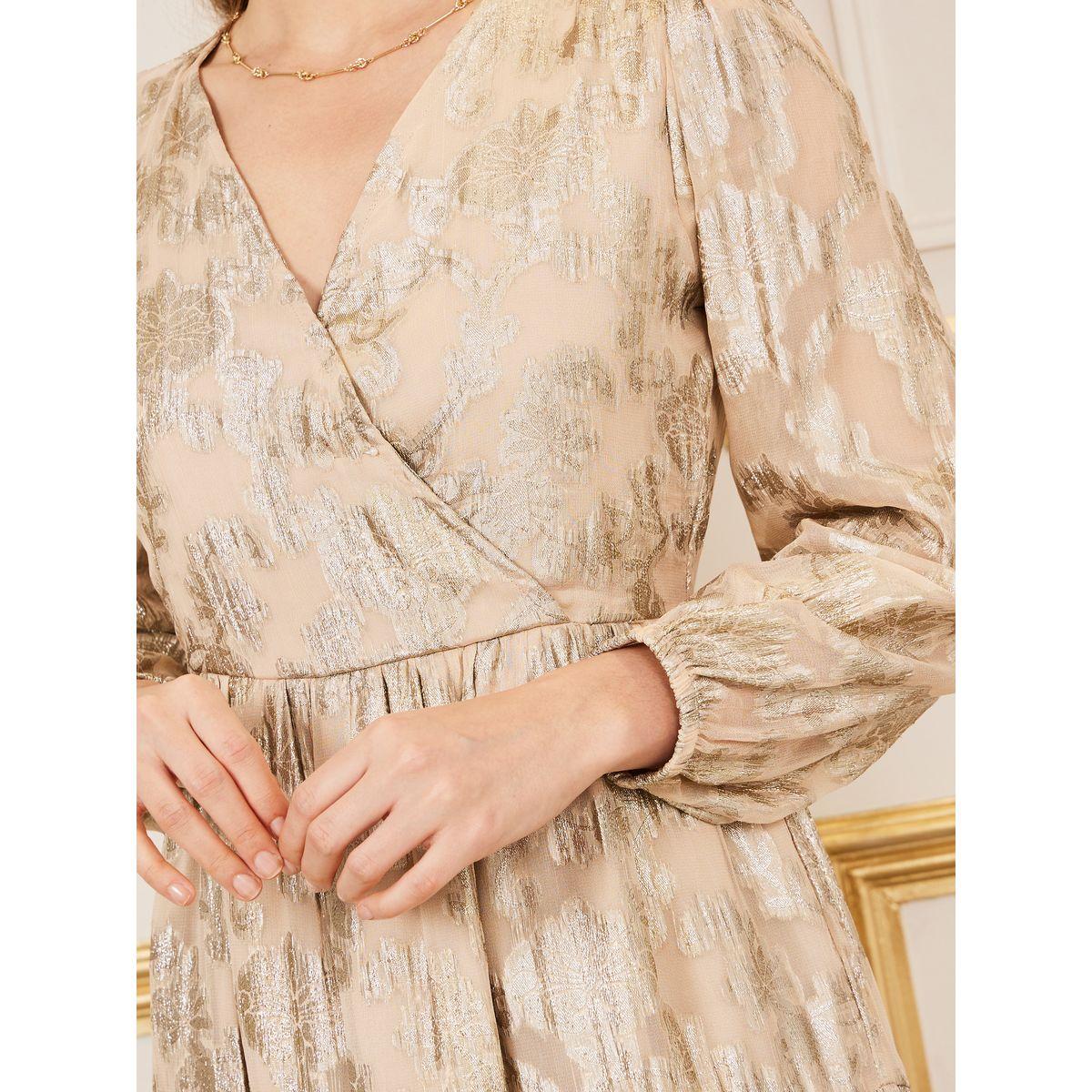 Styli Foil Textured Tiered Midi Dress-women-clothing-dresses-image-3