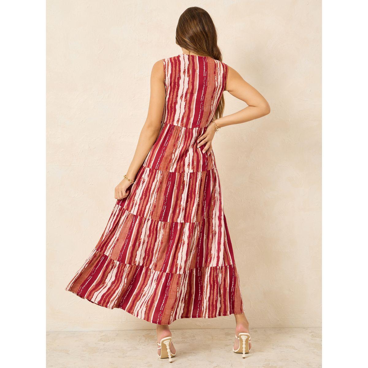 فستان طويل بلا اكمام مع كسرات-women-clothing-dresses-image-4