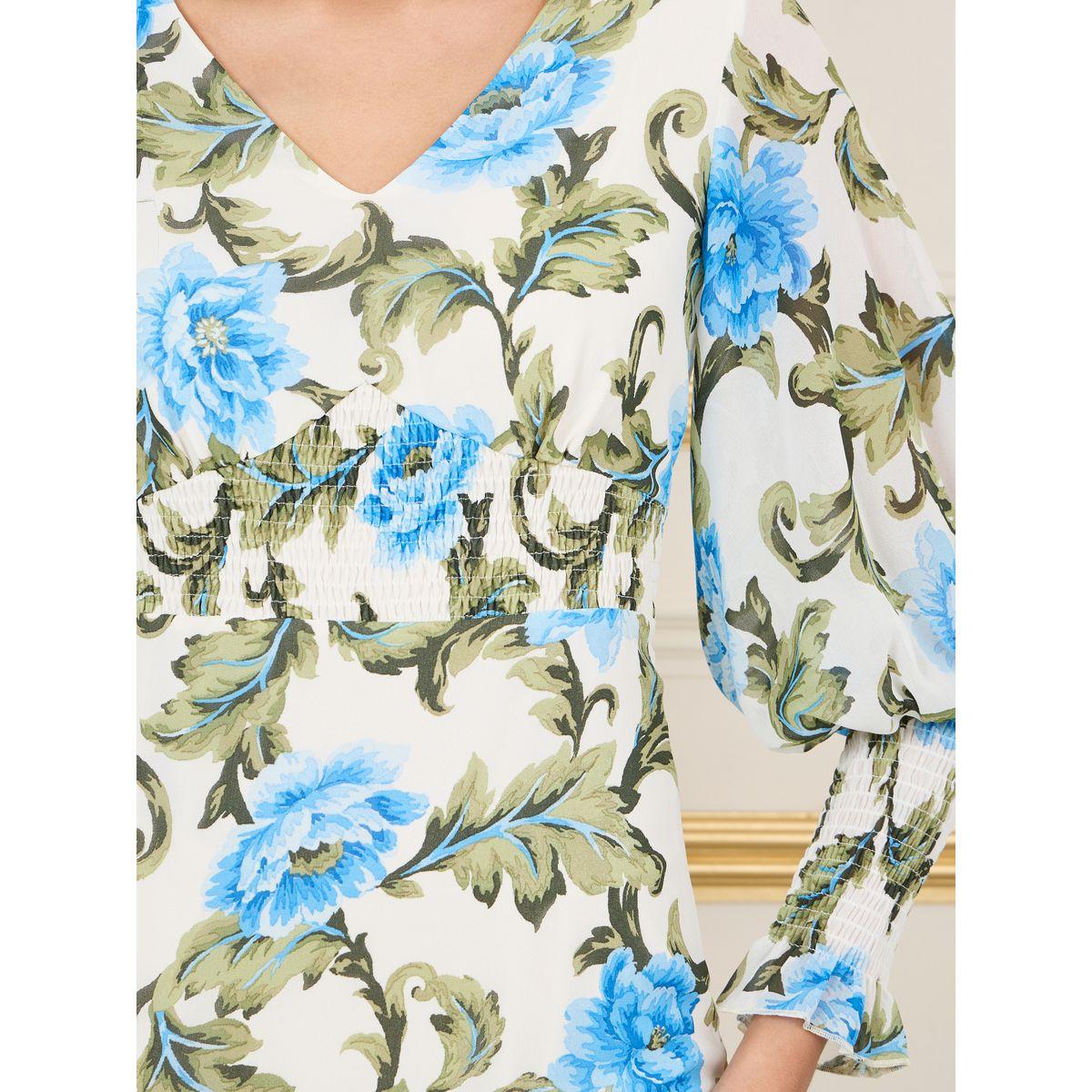 فستان ميدي بديكون مطبع بزهور-women-clothing-dresses-image-3