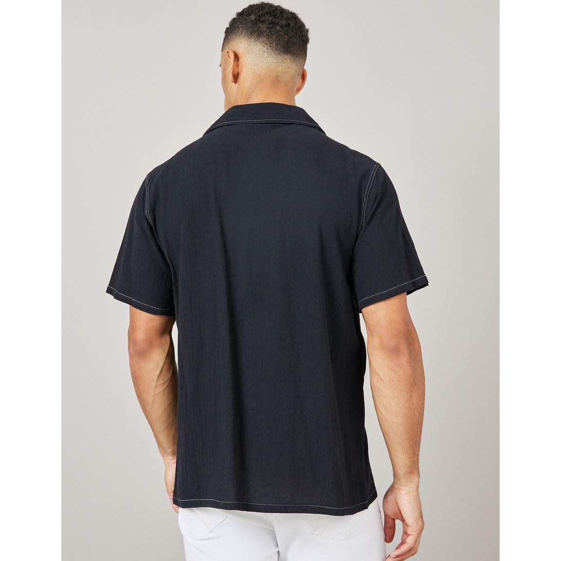 Styli Limited Contrast Stitch Detail Relaxed Fit Resort Collar Shirt-men-clothing-shirts-image-4