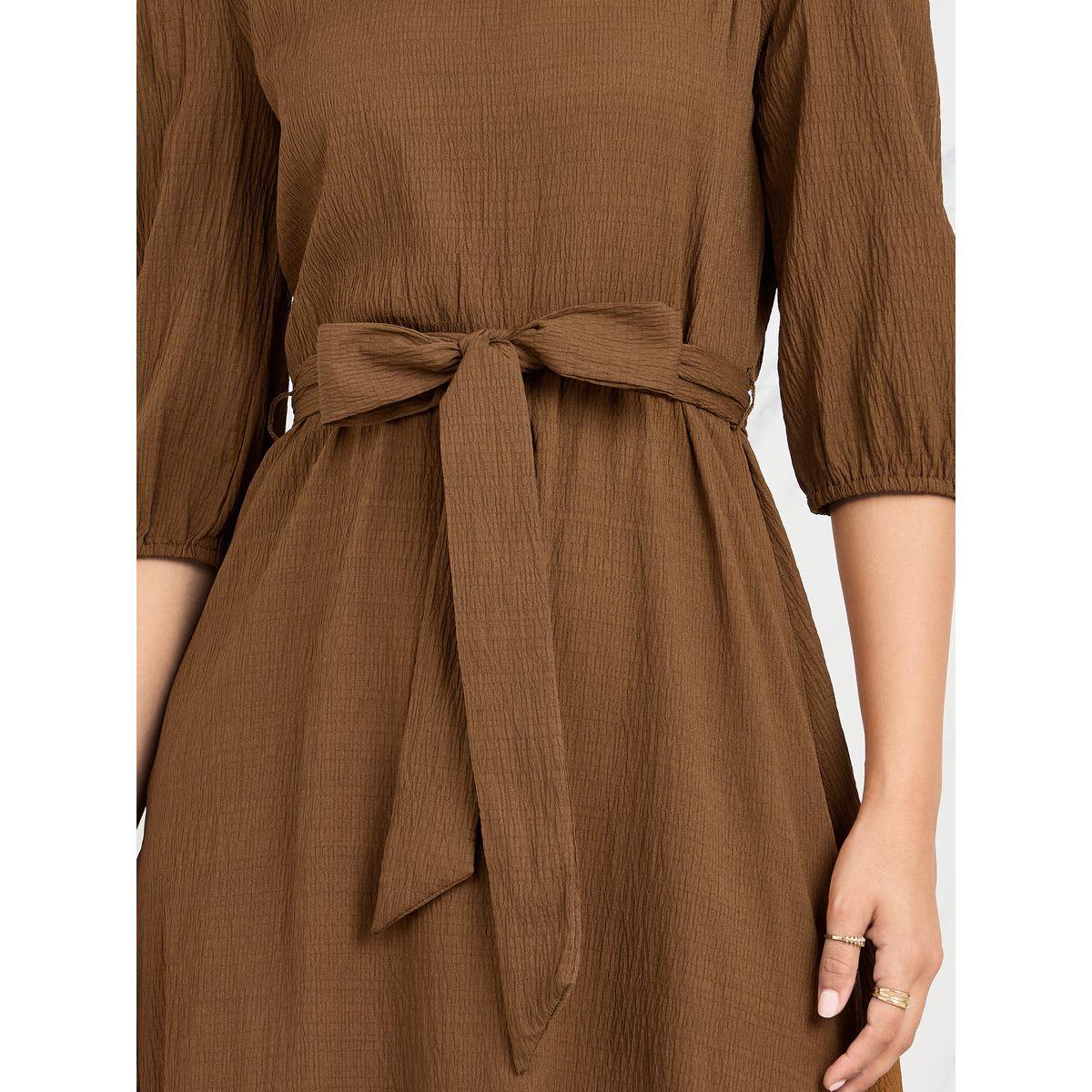 Styli Ruffle Detail Self Tie Up A-Line Midi Dress-women-clothing-dresses-image-3
