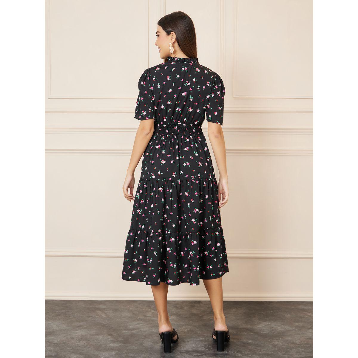 فستان ميدي مطبع بزهور صغيرة-women-clothing-dresses-image-4