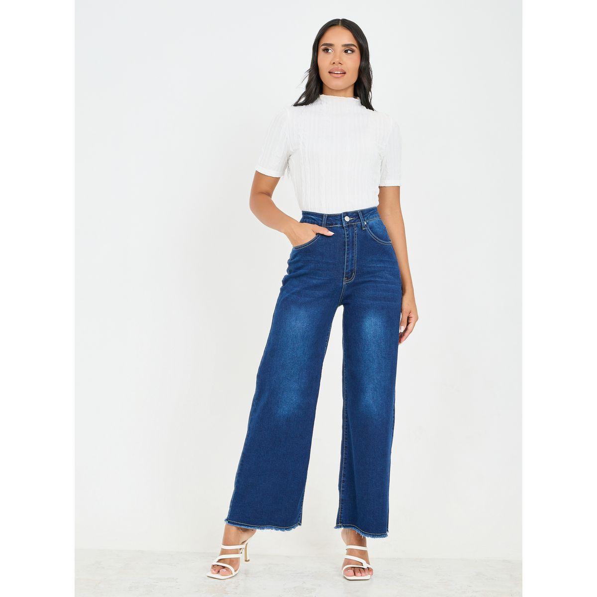 جينز بأرجل واسعة وخصر عالي-women-clothing-bottoms-jeans-image-2