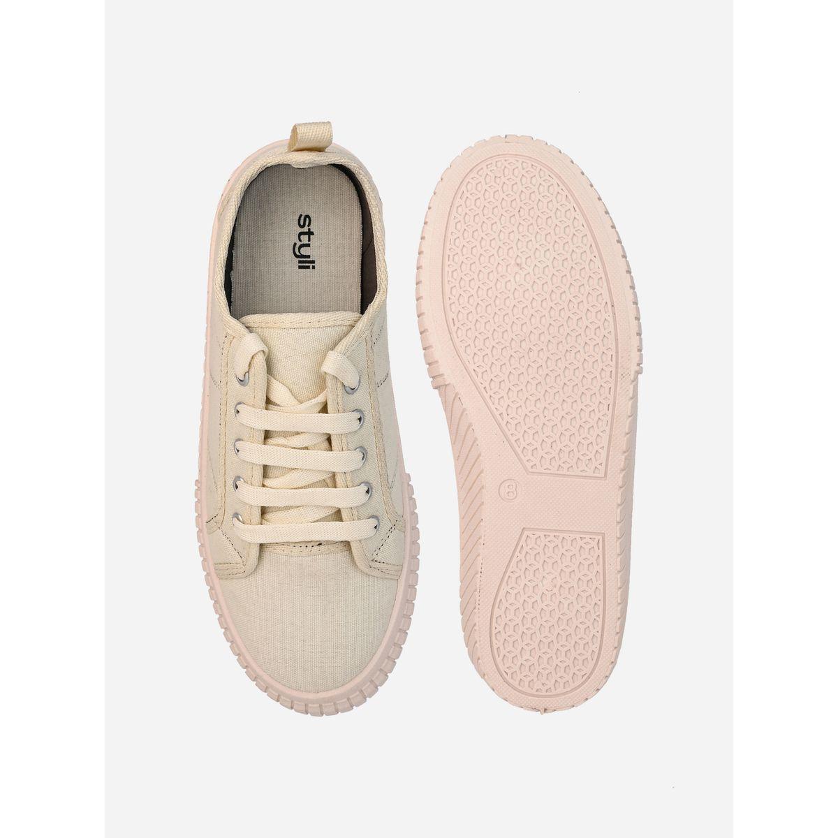 Styli Contrast Stitch Casual Canvas Lace Up Sneakers-men-shoes-loafersandmoccasins-image-6