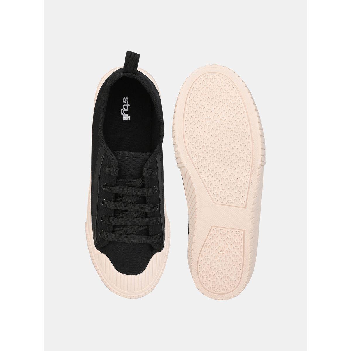 Styli Tape Detail Canvas Lace Up Sneakers-men-shoes-sneakers-image-6