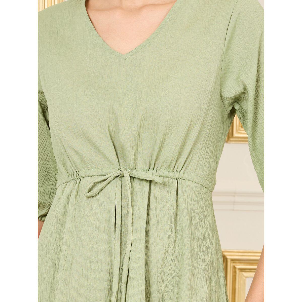 فستان طويل بحافة واسعة وخصر مطاطي-women-clothing-dresses-image-3