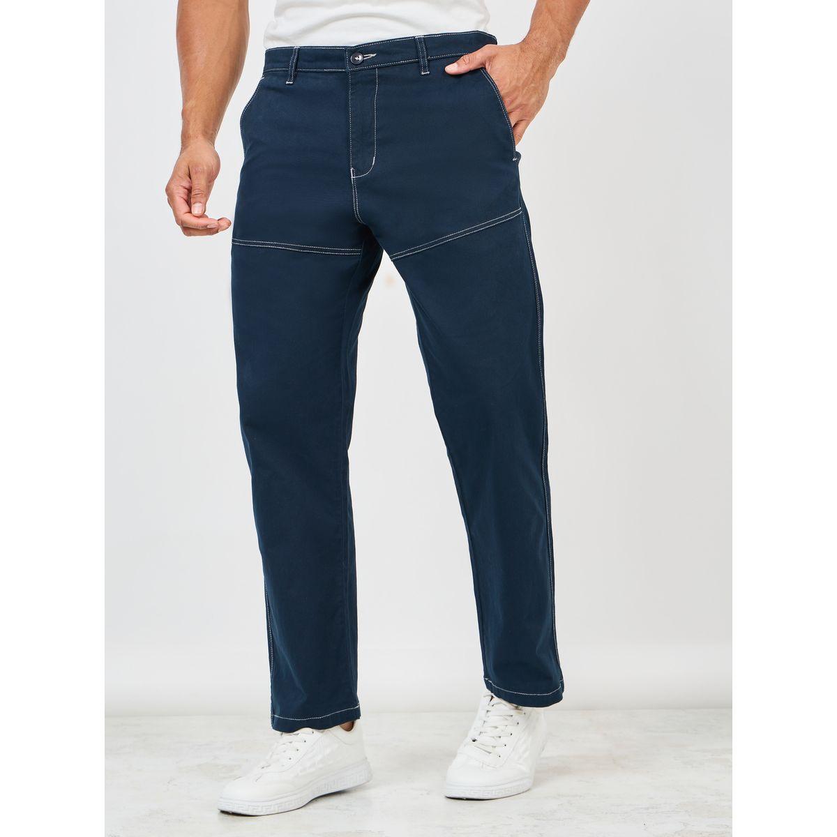 Styli Cotton Contrast Stitch Relaxed Fit Chino-men-clothing-bottoms-trousersandchinos-chinos-image-1