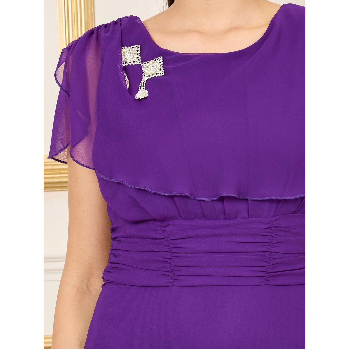 Styli Overlay Ruched Detail Waist A-Line Maxi Dress-women-clothing-dresses-image-3