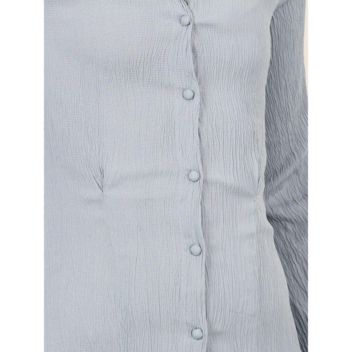 Styli Crepe Contrast Hem Shirt Maxi Dress-women-clothing-dresses-image-3