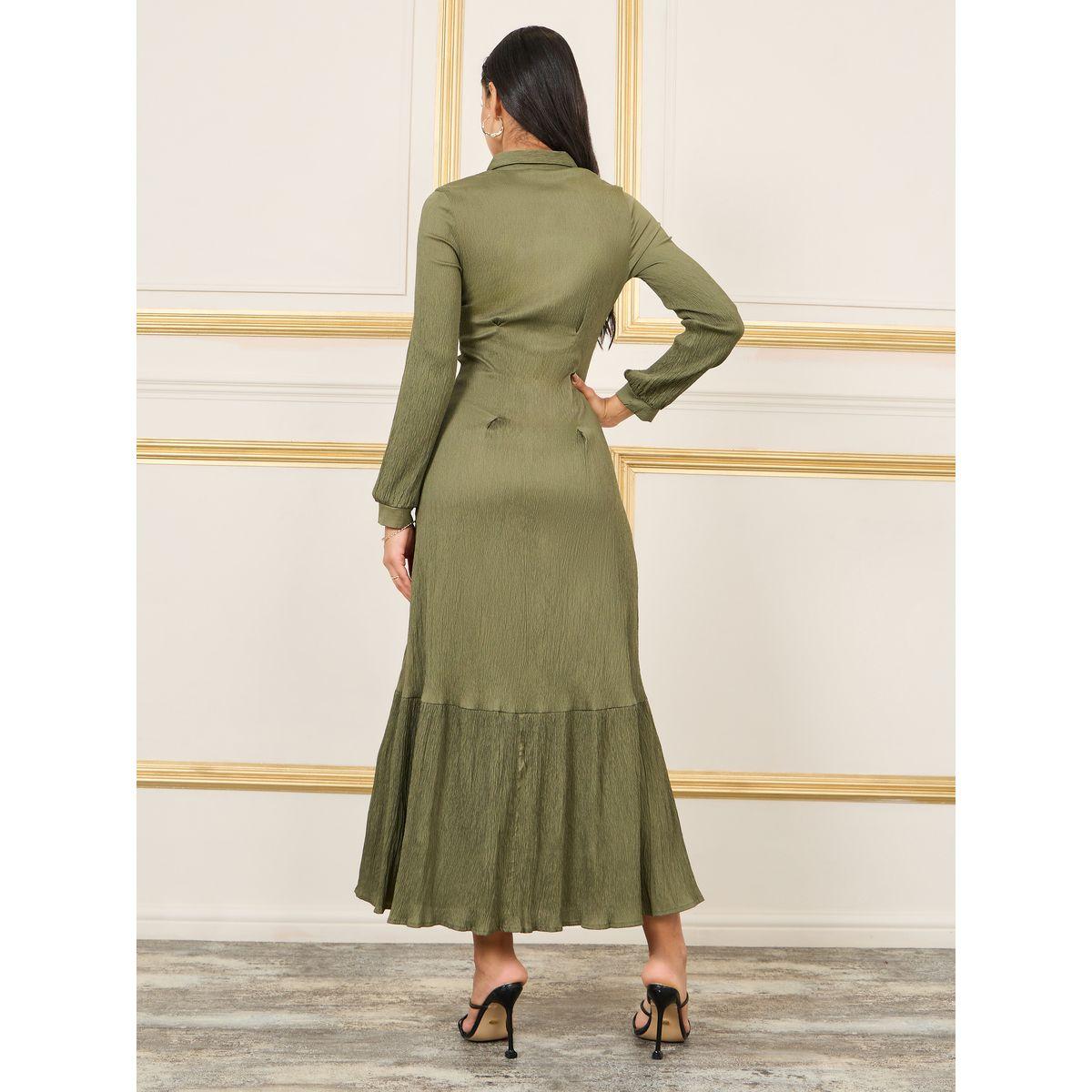 Styli Crepe Contrast Hem Shirt Maxi Dress-women-clothing-dresses-image-4