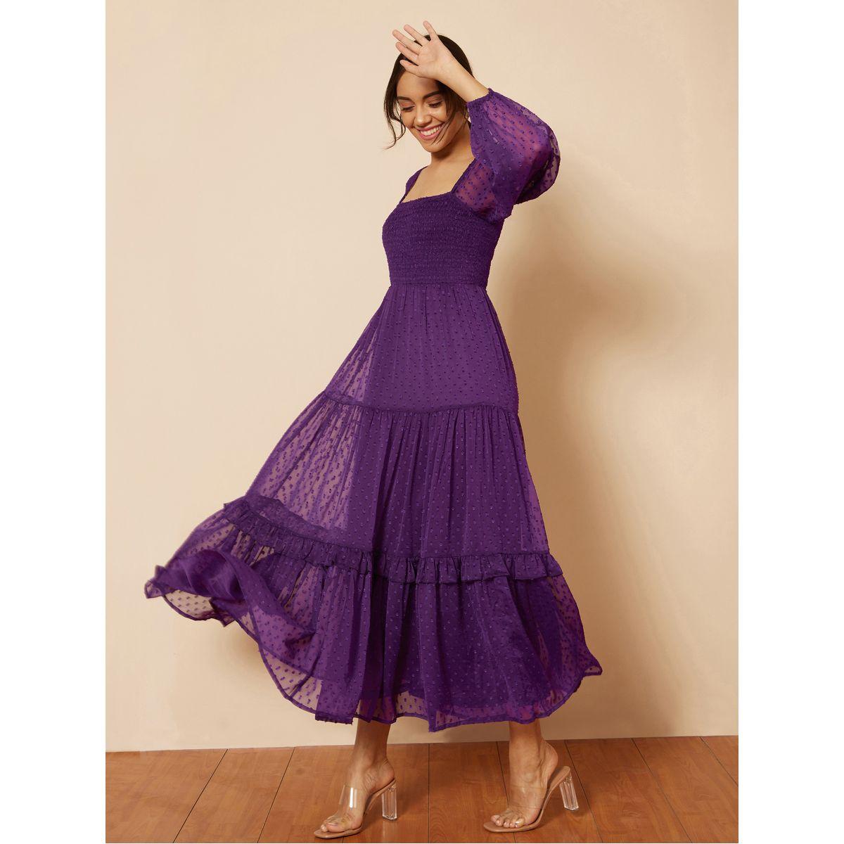 فستان طويل بكسرات وياقة واسعة-women-clothing-dresses-image-2