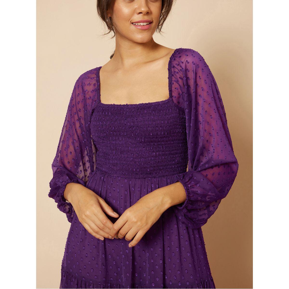 Femmella Square Neck Dobby Tiered Maxi Dress-women-clothing-dresses-image-6