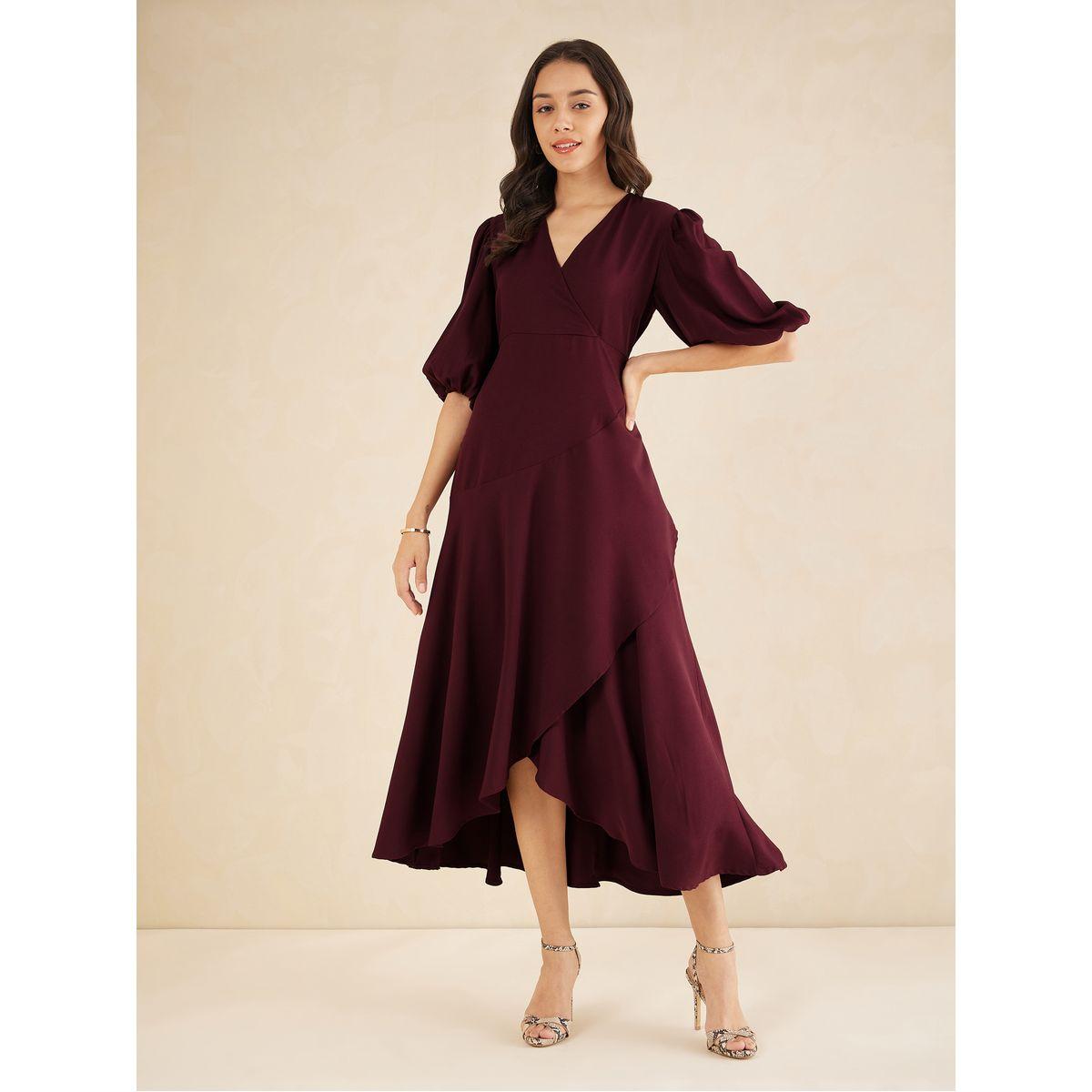 Femmella X Styli  Frill Edge Wrap Front Maxi Dress-women-clothing-dresses-image-1