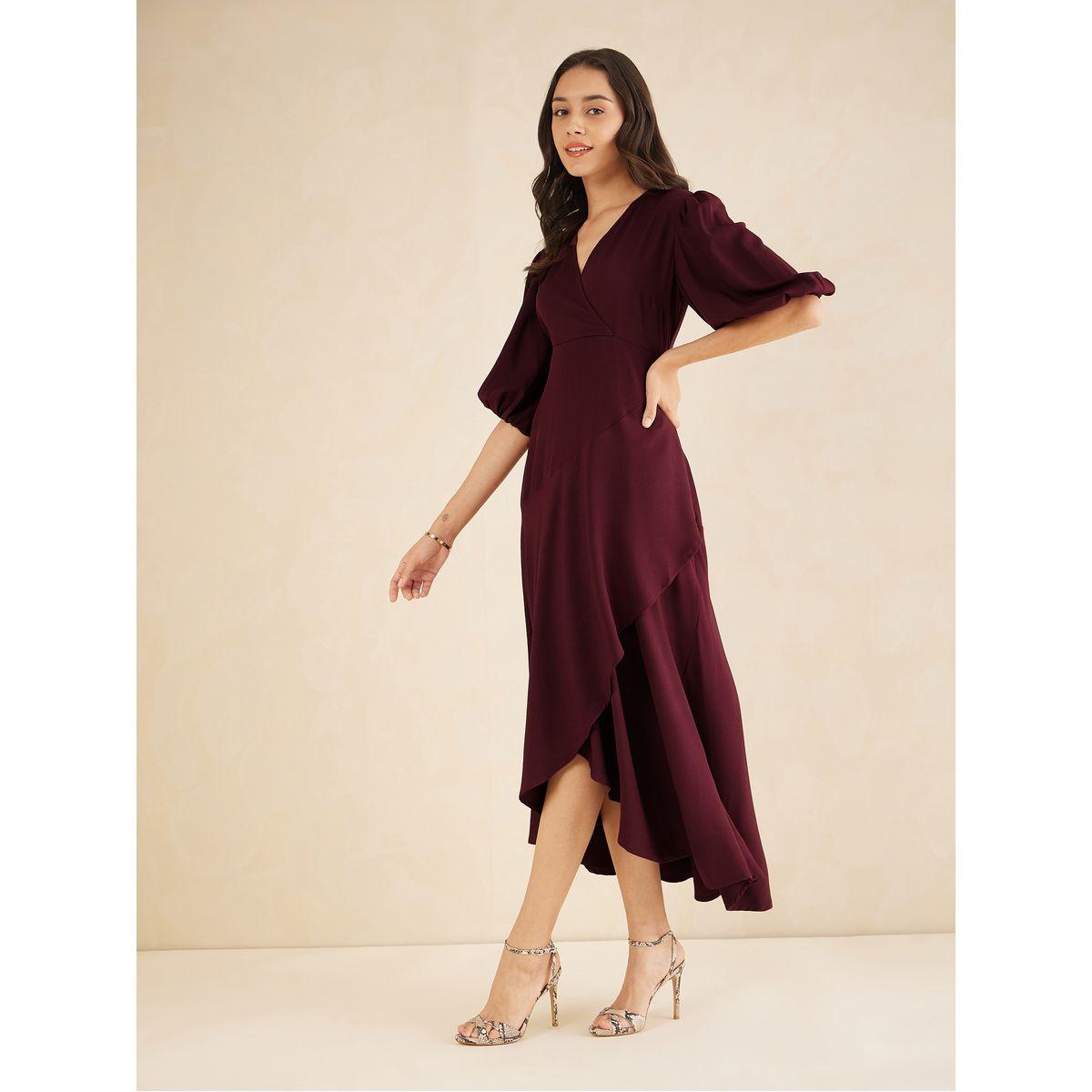 Femmella X Styli  Frill Edge Wrap Front Maxi Dress-women-clothing-dresses-image-2