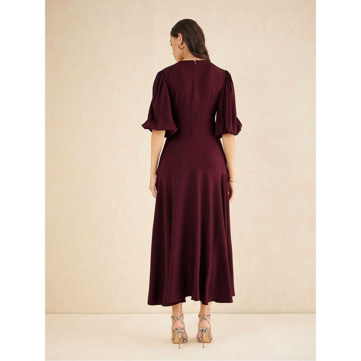 Femmella X Styli  Frill Edge Wrap Front Maxi Dress-women-clothing-dresses-image-3