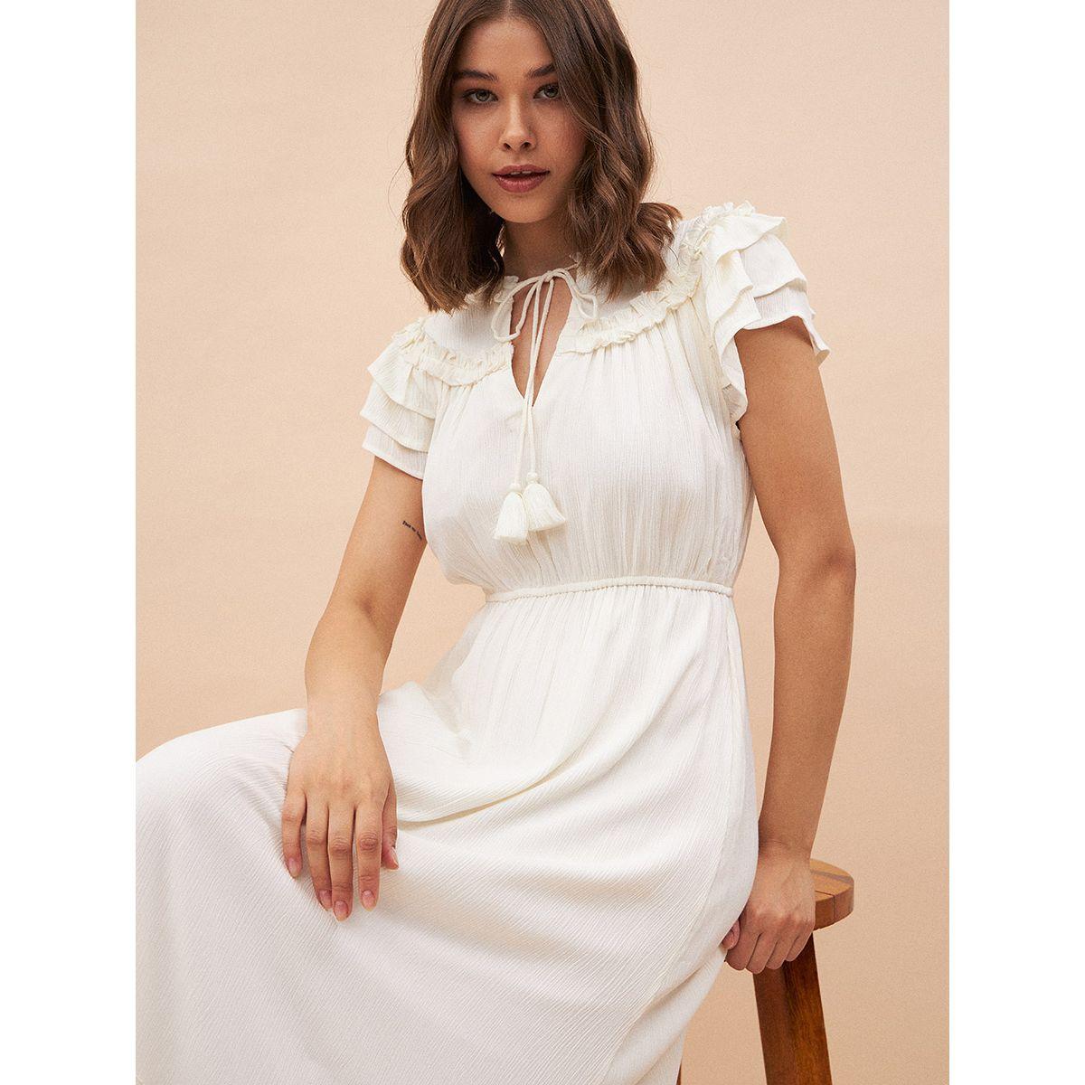 فستان طويل بكسرات وتفاصيل كشكش-women-clothing-dresses-image-6