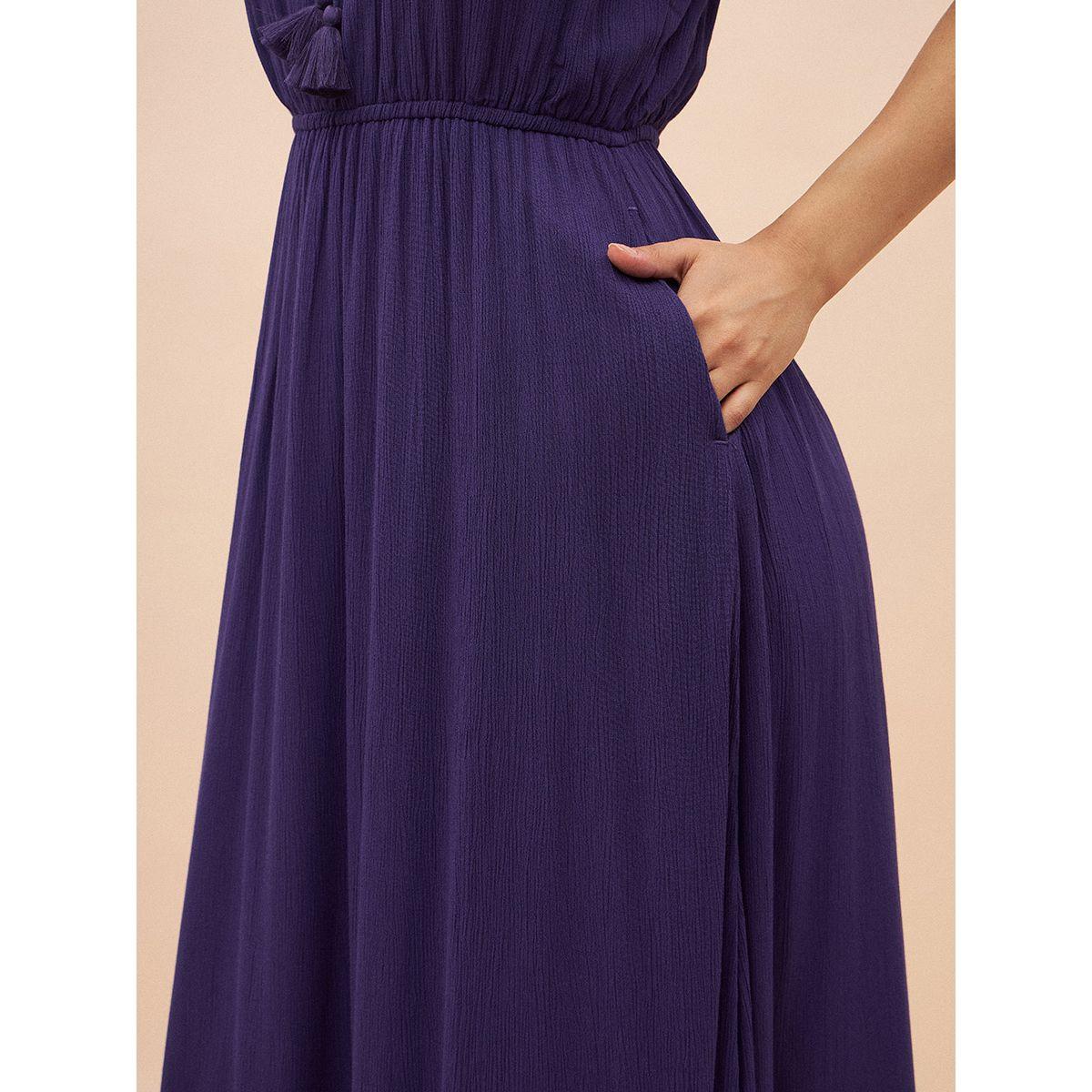 فستان طويل بكسرات وتفاصيل كشكش-women-clothing-dresses-image-5