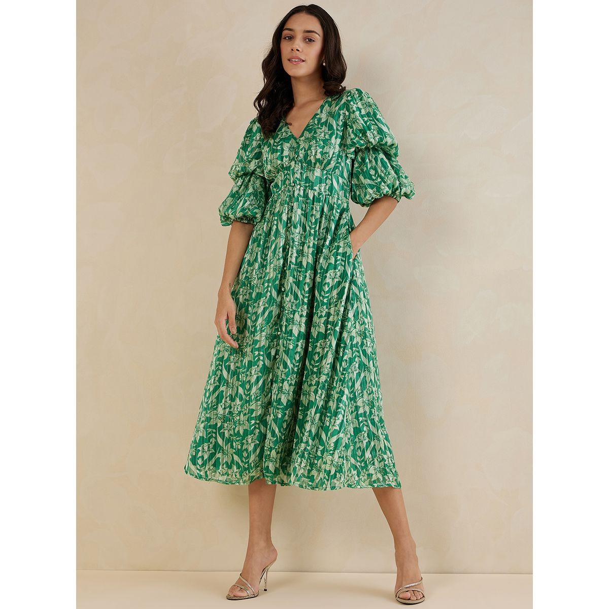 فستان طويل مطبع بطبعة زهور-women-clothing-dresses-image-5
