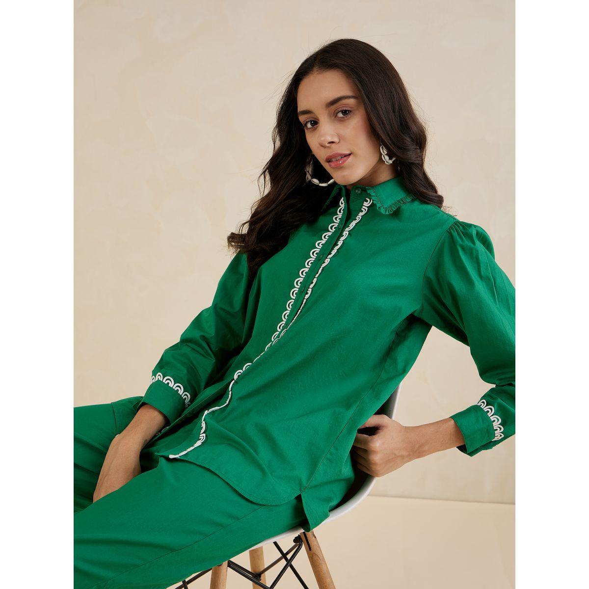 Femmella X Styli  Cotton Poplin Shirt & Pants Co-Ords-women-clothing-coordsets-image-7