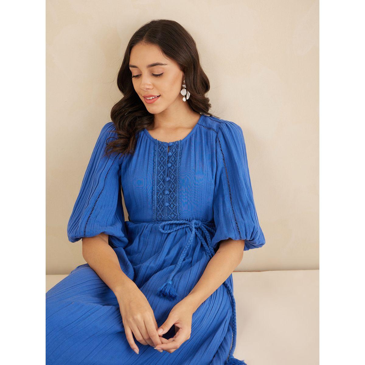 Femmella Lace Detail Belted A-Line Midi Dress-women-clothing-dresses-image-6
