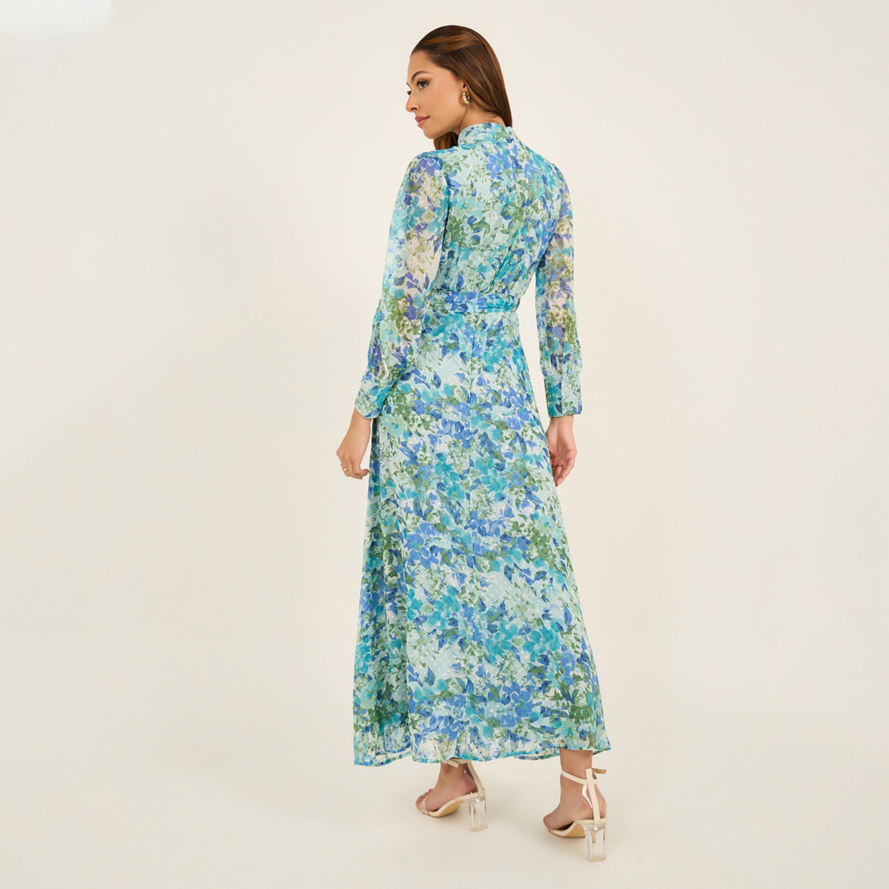 فيشود ستايلي - فستان ماكسي متعدد الطبقات بطبعة زهور-women-clothing-dresses-image-6