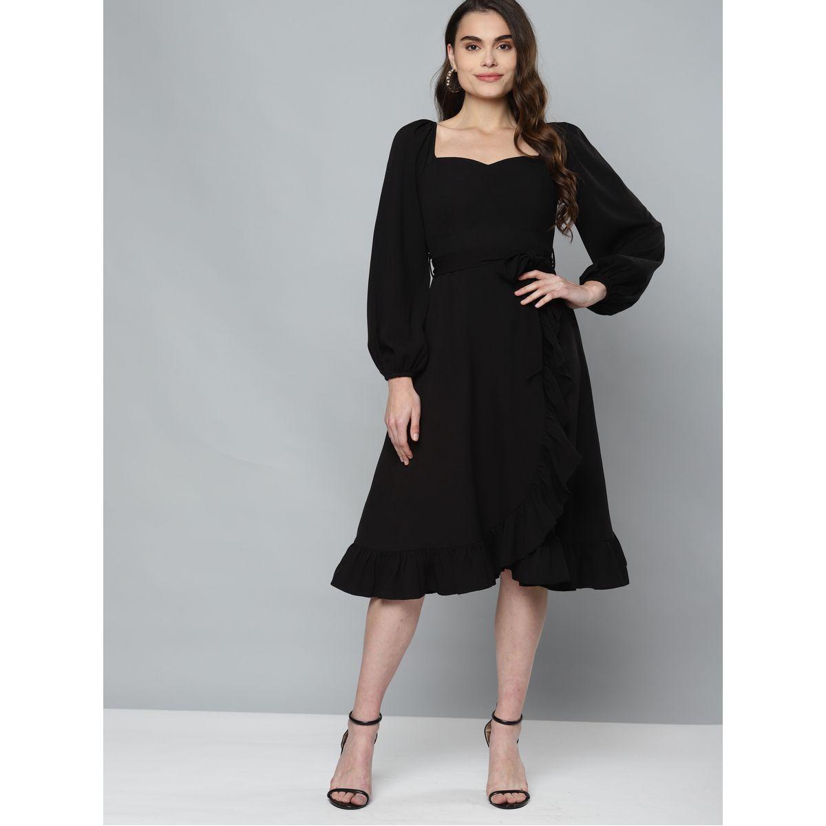 فستان ميدي بياقة على شكل قلب-women-clothing-dresses-image-1