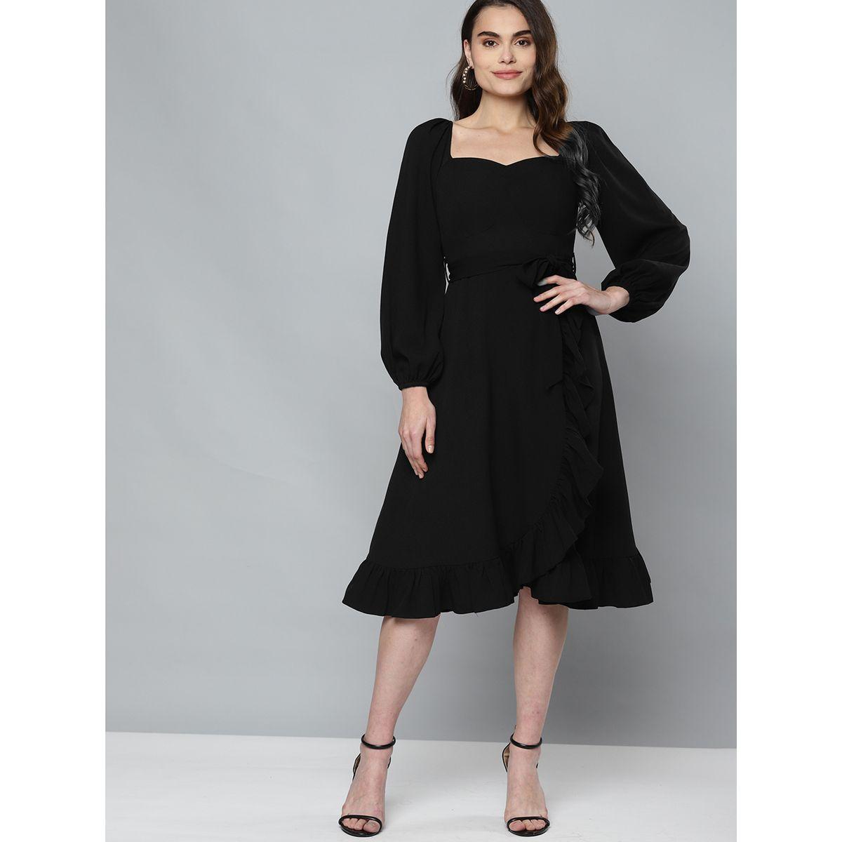 فستان ميدي بياقة على شكل قلب-women-clothing-dresses-image-2